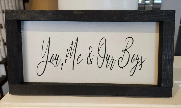 Framed 'You, Me & Our' Sign image indicator(2)