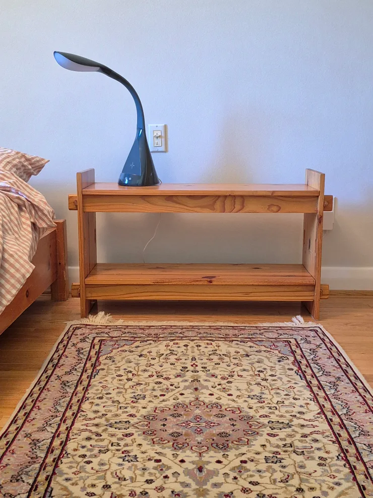 4 x Low Shelf Units, Artisan-Made, Solid Wood, Vintage image indicator(3)