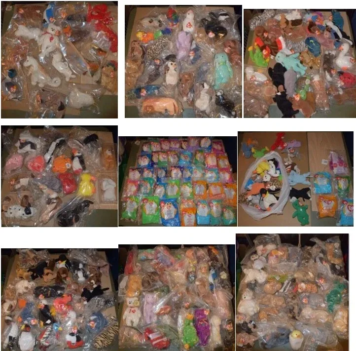 Vintage Ty Beanie Babies Lot 240+ Various Animals 90s to 2000