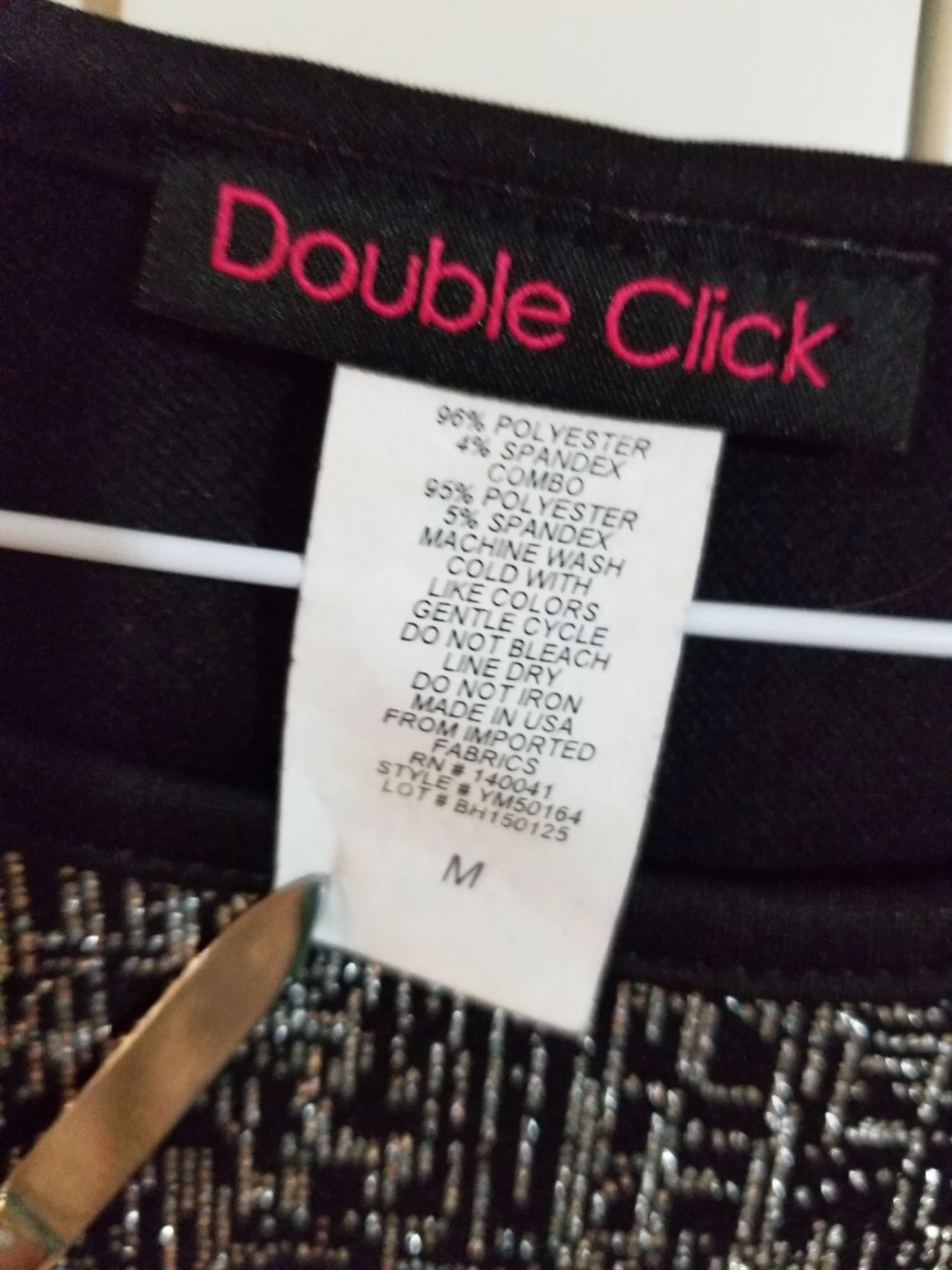Double Click Black & Silver Dress - Size M - photo 5
