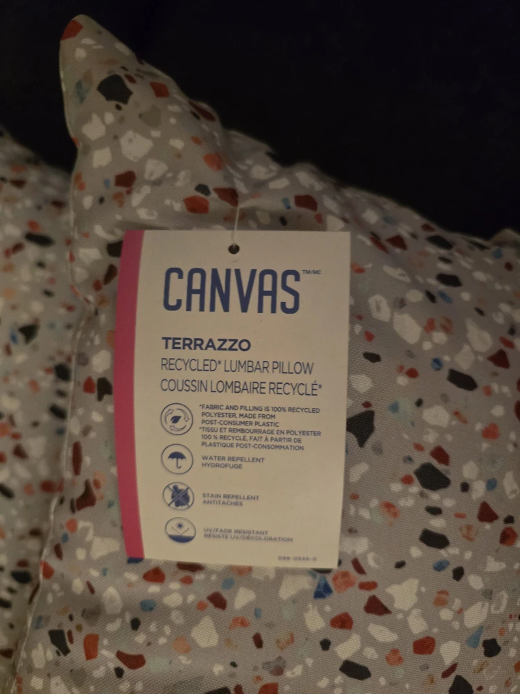 Canvas Terrazzo Recycled Lumbar Pillows- new - photo 2