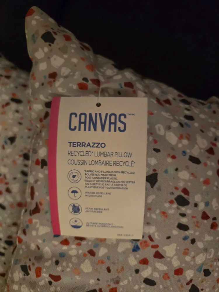 Canvas Terrazzo Recycled Lumbar Pillows- new image indicator(2)