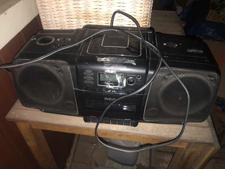 Boom boxes. Partially working.