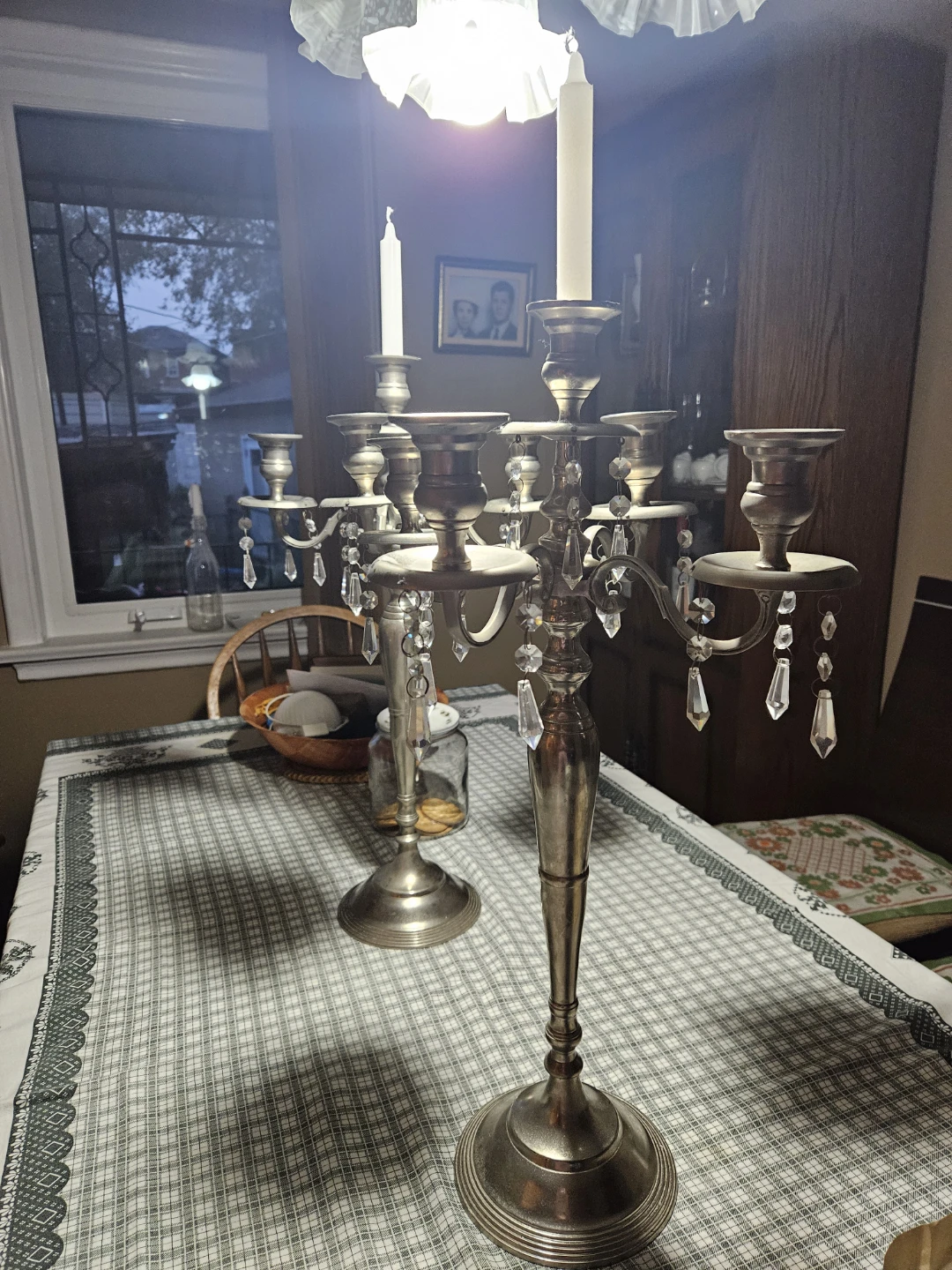 Candelabra Set with Crystal Accents
