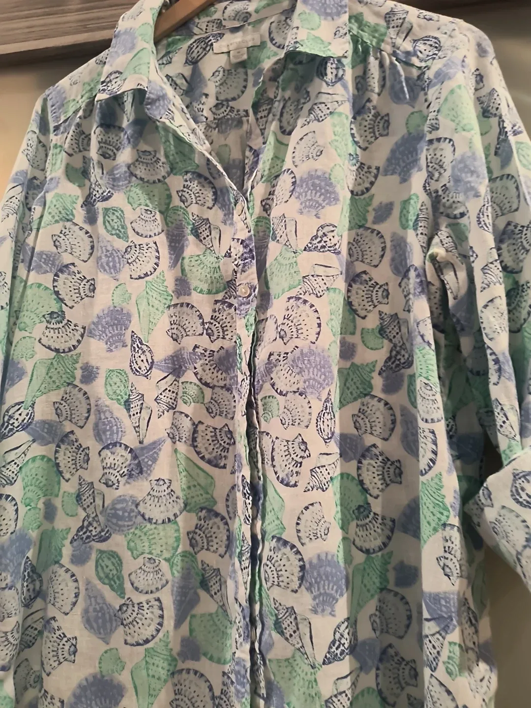 Charter Club Linen Button-Down Shirt - Size M image indicator(4)