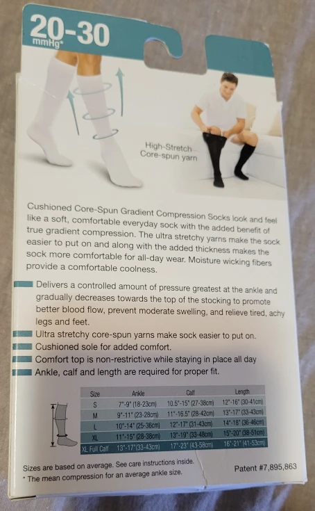 Therafirm Core-Spun Compression Socks, Size M - photo 2