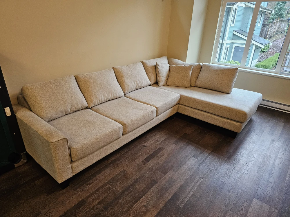 Beige Sectional Sofa - 297x188 cm - photo 3