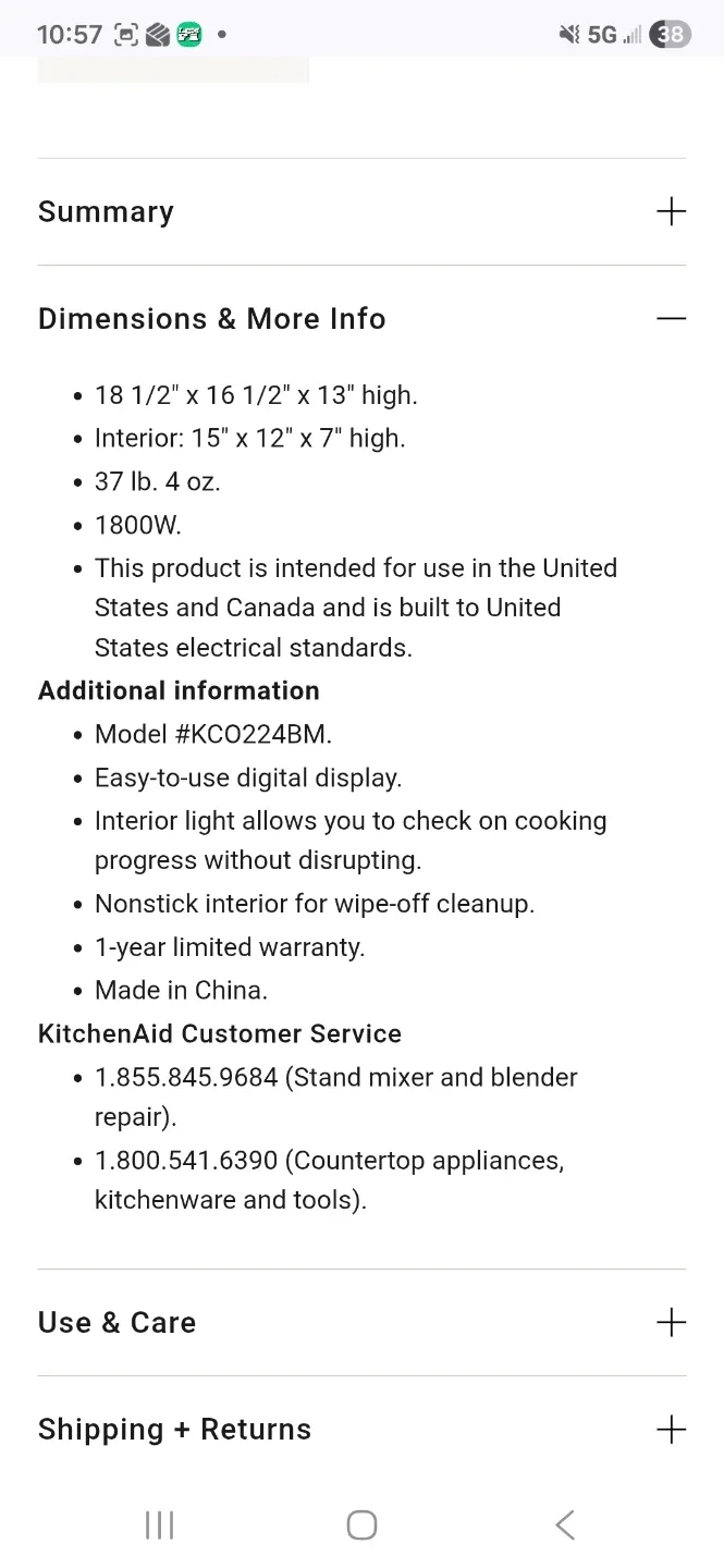 KitchenAid Digital Countertop Oven - Black image indicator(7)