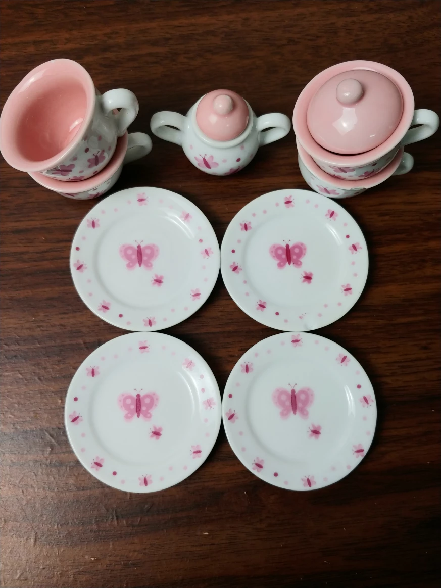 Pink Butterfly Porcelain Tea Set - photo 2