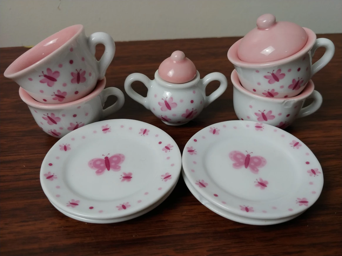 Pink Butterfly Porcelain Tea Set - photo 5