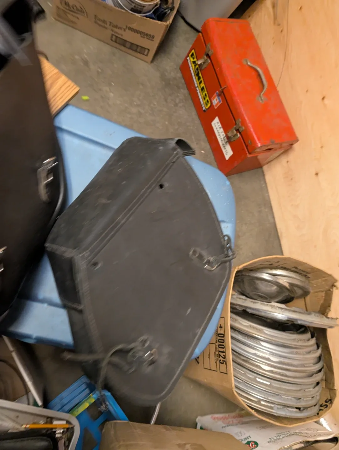 Motorcycle Saddlebags - Black Leather image indicator(2)