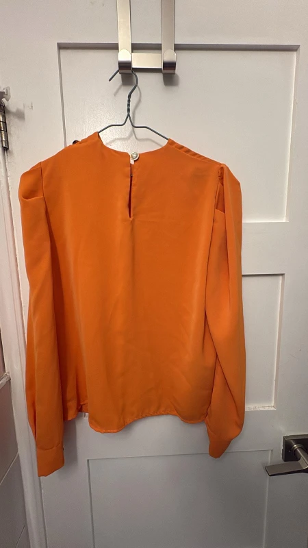 Orange Blouse with Shoulder Detail - photo 2