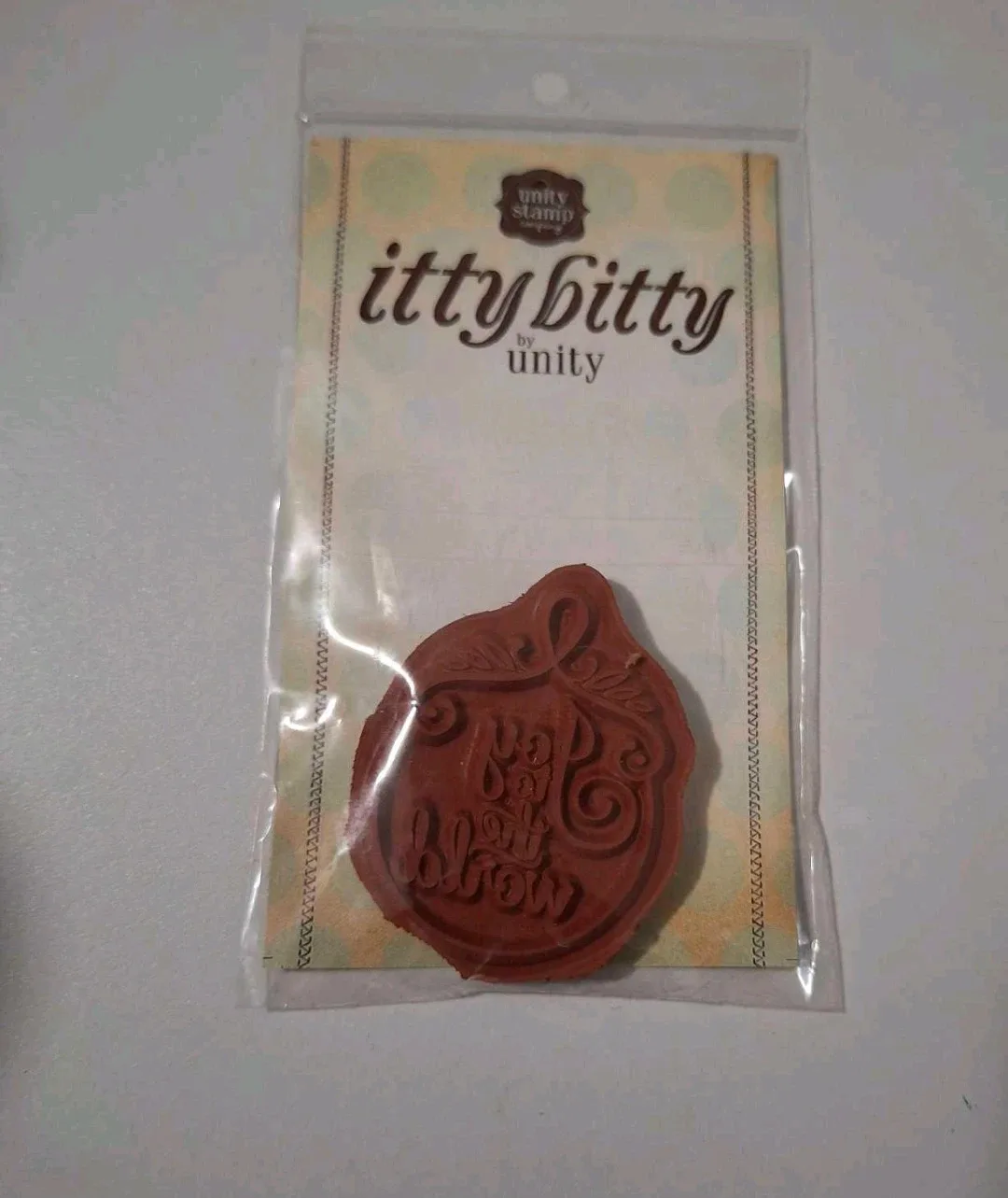 Unity Stamp Itty Bitty Joy to the World Rubber Stamp image indicator(2)