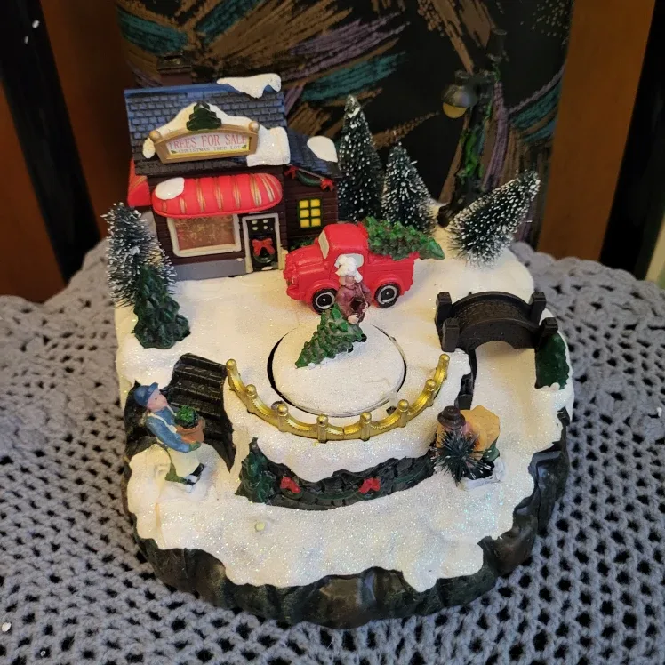 Trees for Sale Winter Scene Decoration