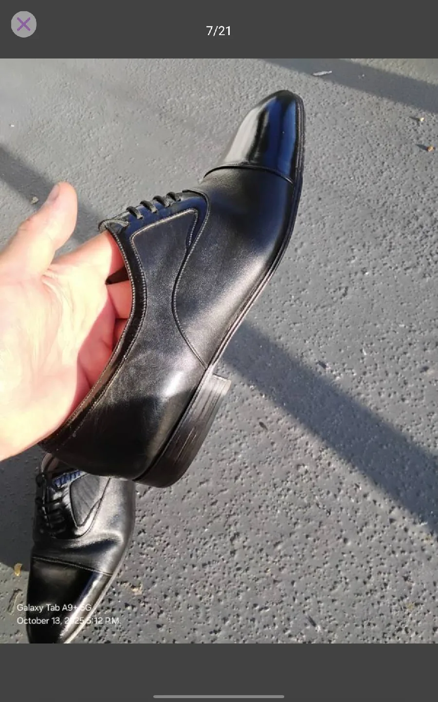 $10  ~ Men's dress shoes in real leather with real leather sole. image indicator(7)