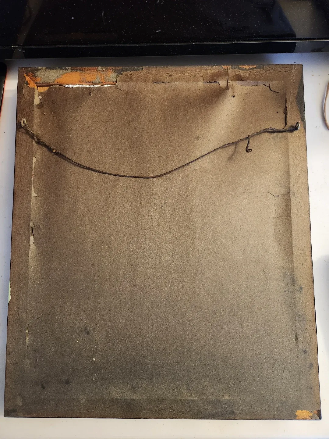 80s Vintage Asian Art Framed Painted Glass image indicator(5)