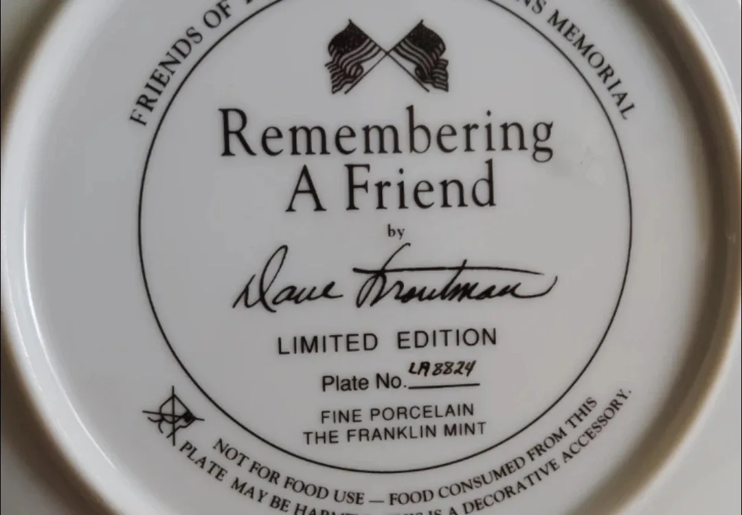 Remembering A Friend Plate by Dave Grossman image indicator(2)