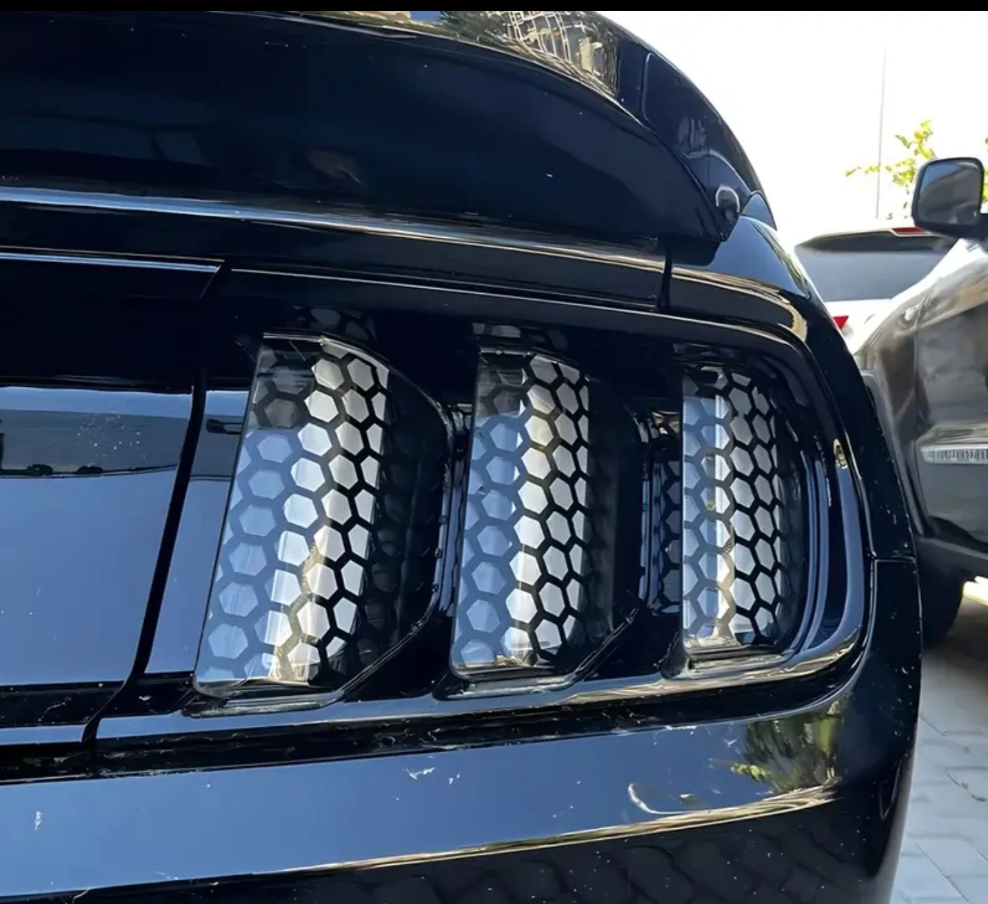 Car Tail Light Stickers black carbon 2pcs