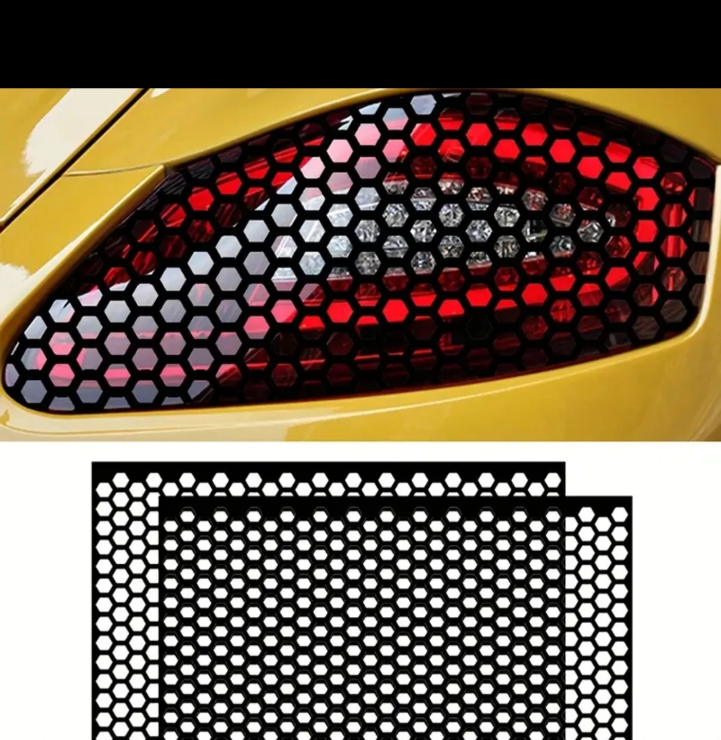 Car Tail Light Stickers black carbon 2pcs - photo 2