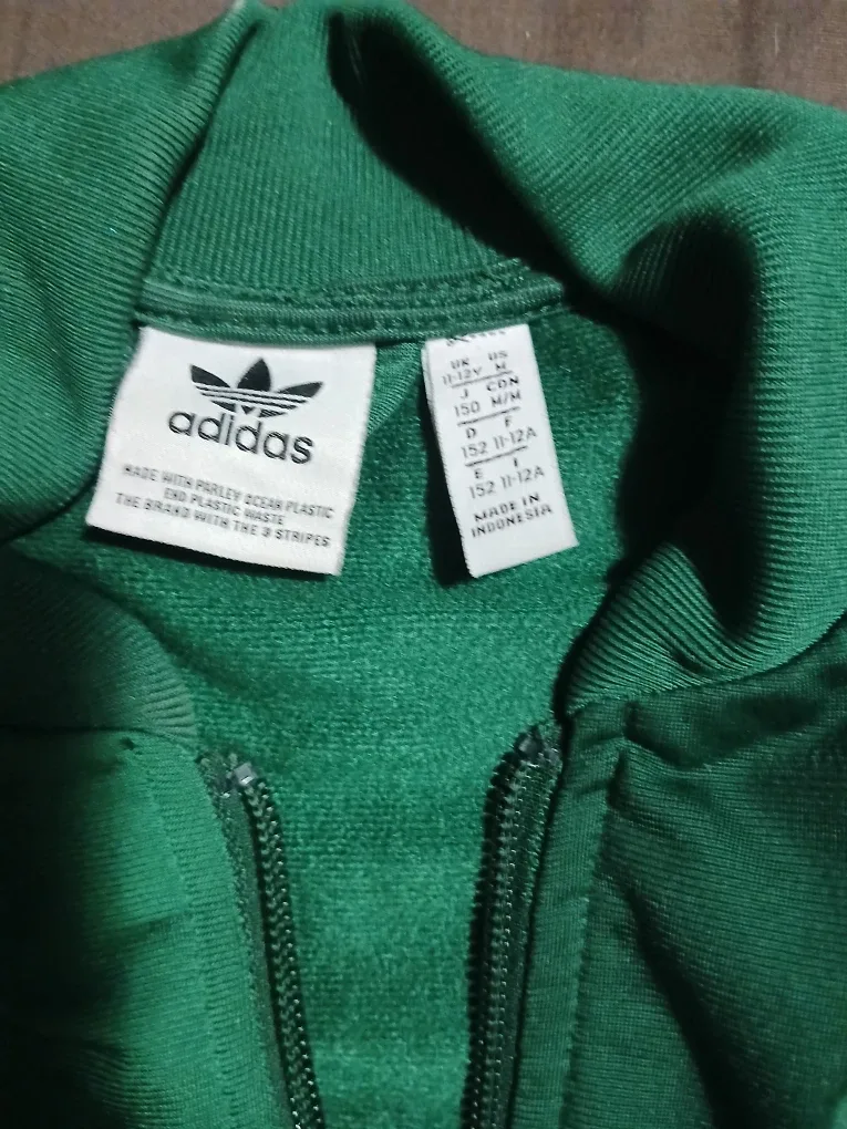 Adidas Green Track Jacket - Size 152 image indicator(2)