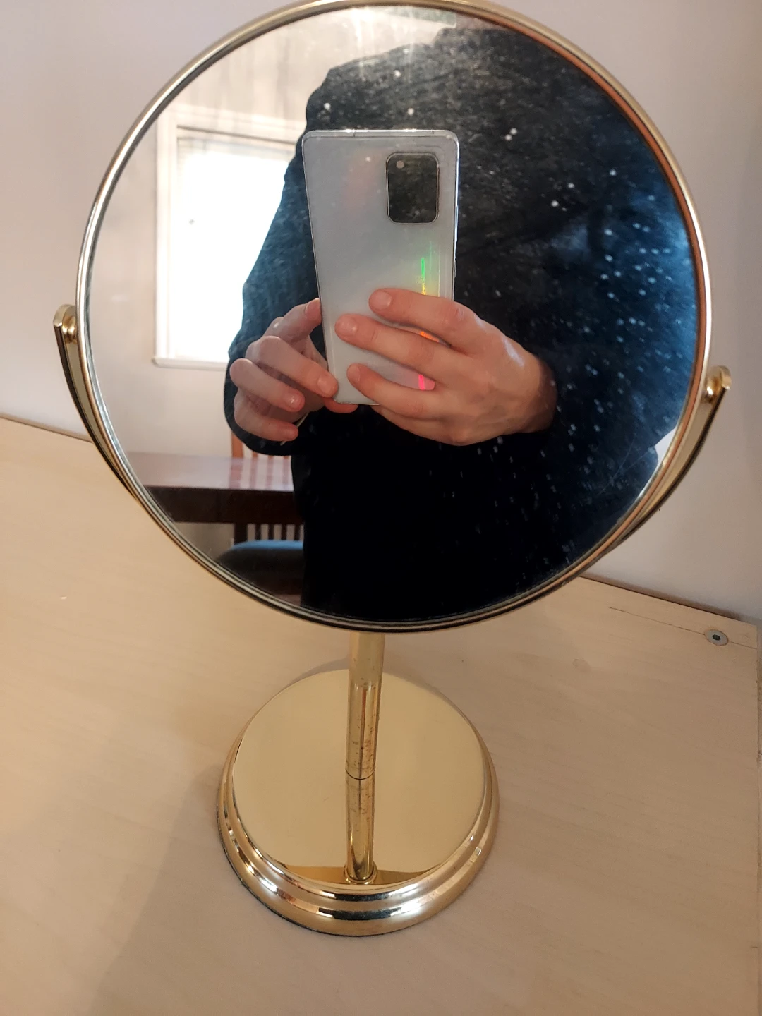 Gold Tone Vanity Mirror