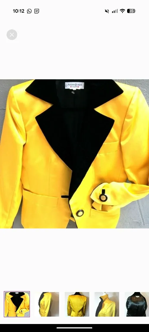 Yves Saint Laurent Yellow Blazer size 40/Small