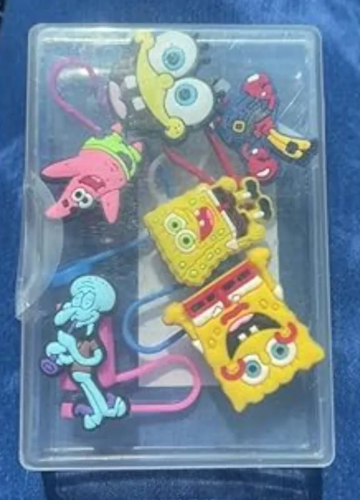Spongebob Straw Covers, 10mm, New, 6 pcs thumbnail
