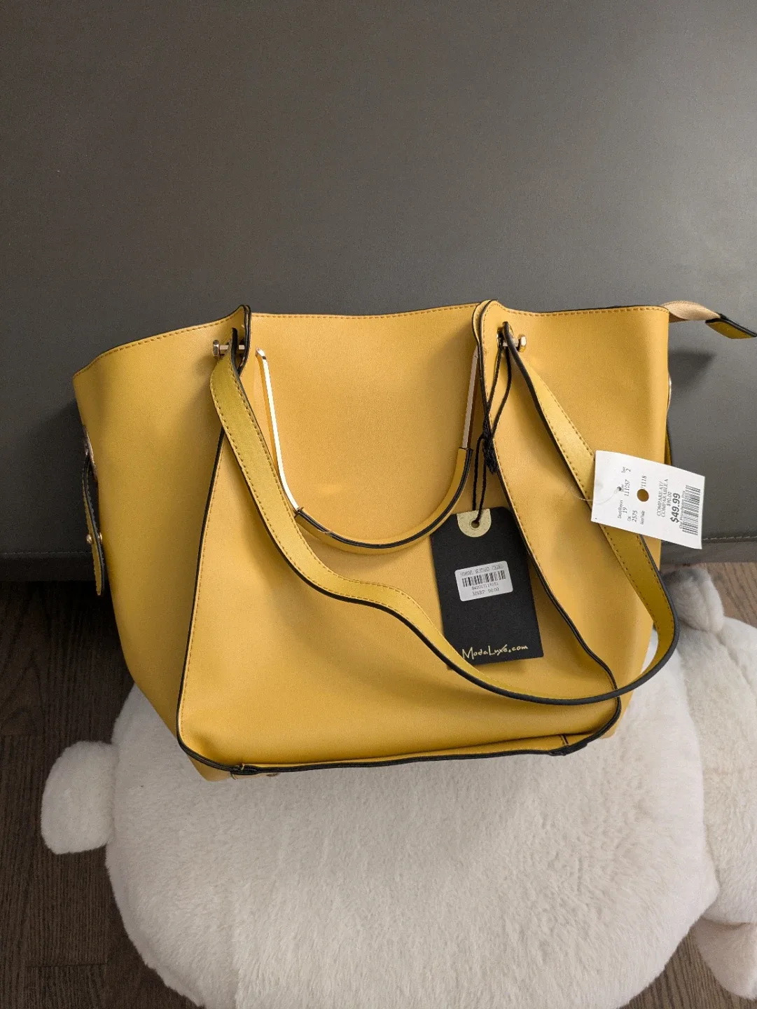 Moda Luxe Yellow Tote Bag