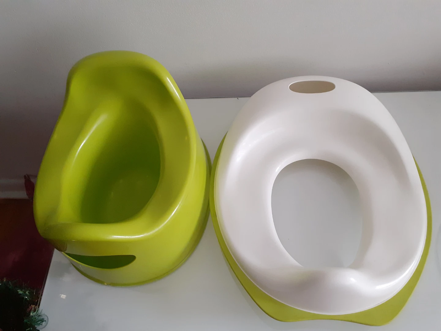 Potty Training Seat & Potty - Green & White - photo 2
