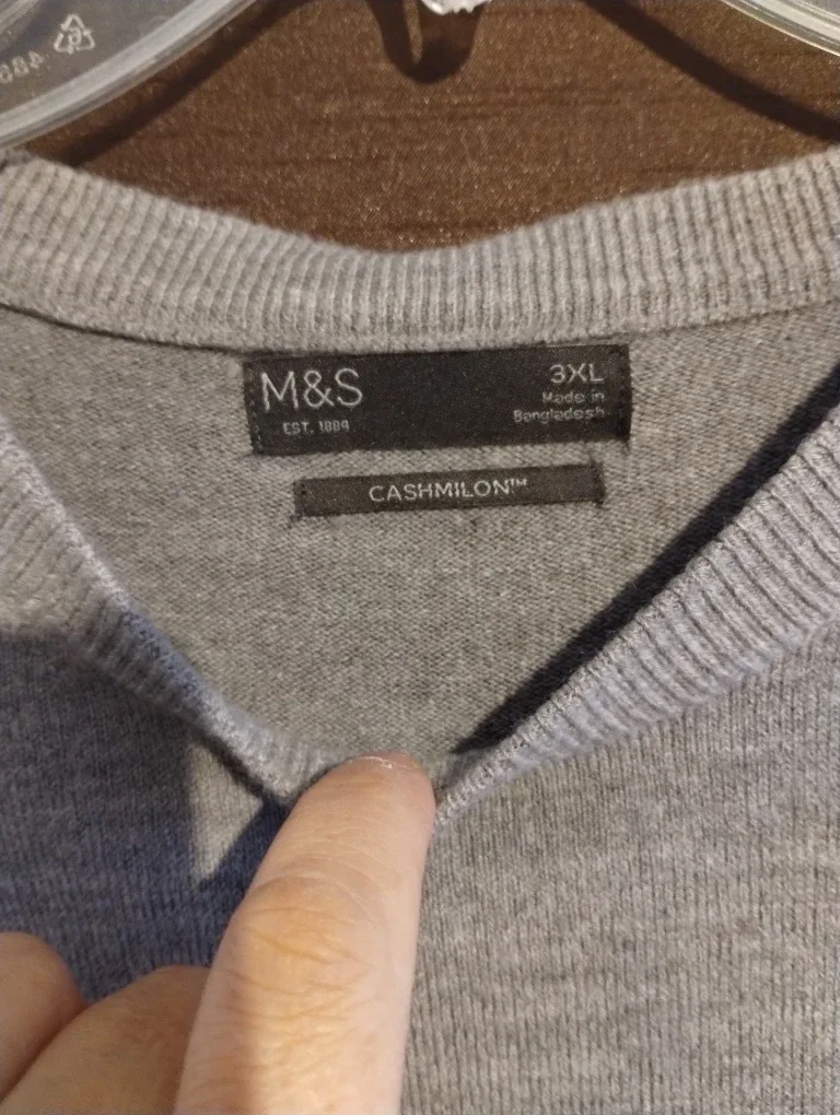 M&S Cashmilon Grey Sweater - 3XL