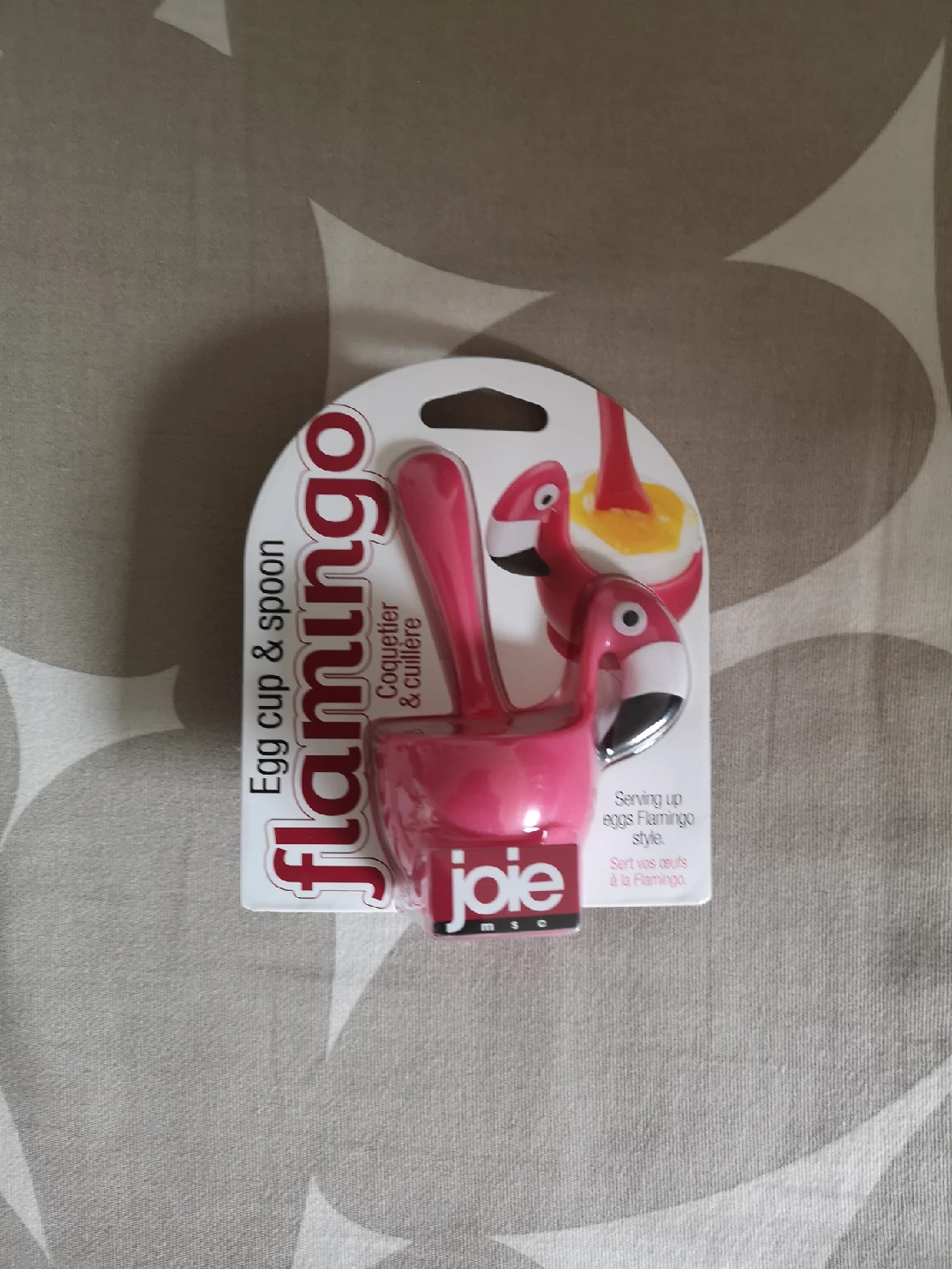 Joie Flamingo Egg Cup & Spoon - New