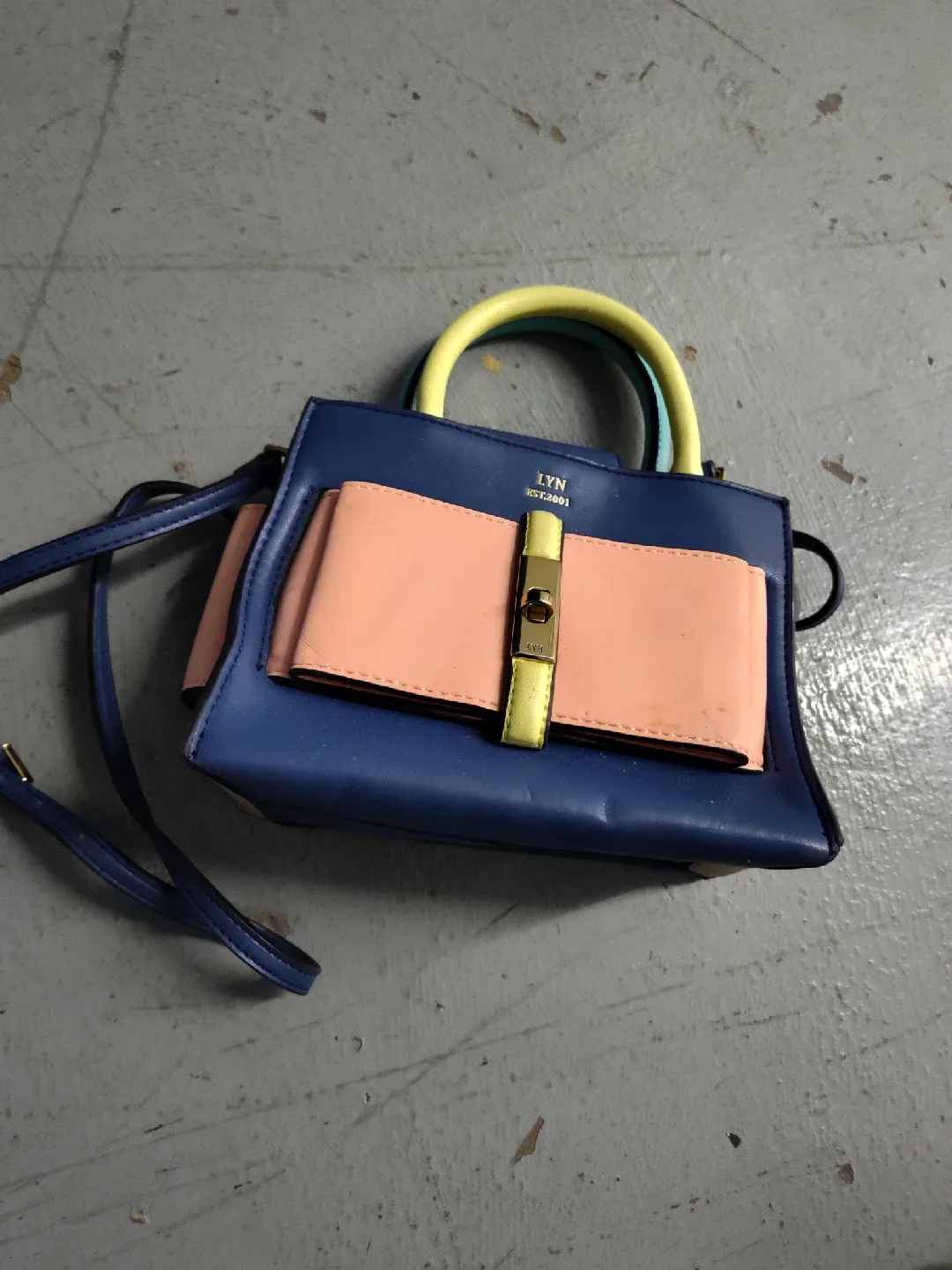 IYN EST.1991 Blue & Peach Handbag image indicator(4)