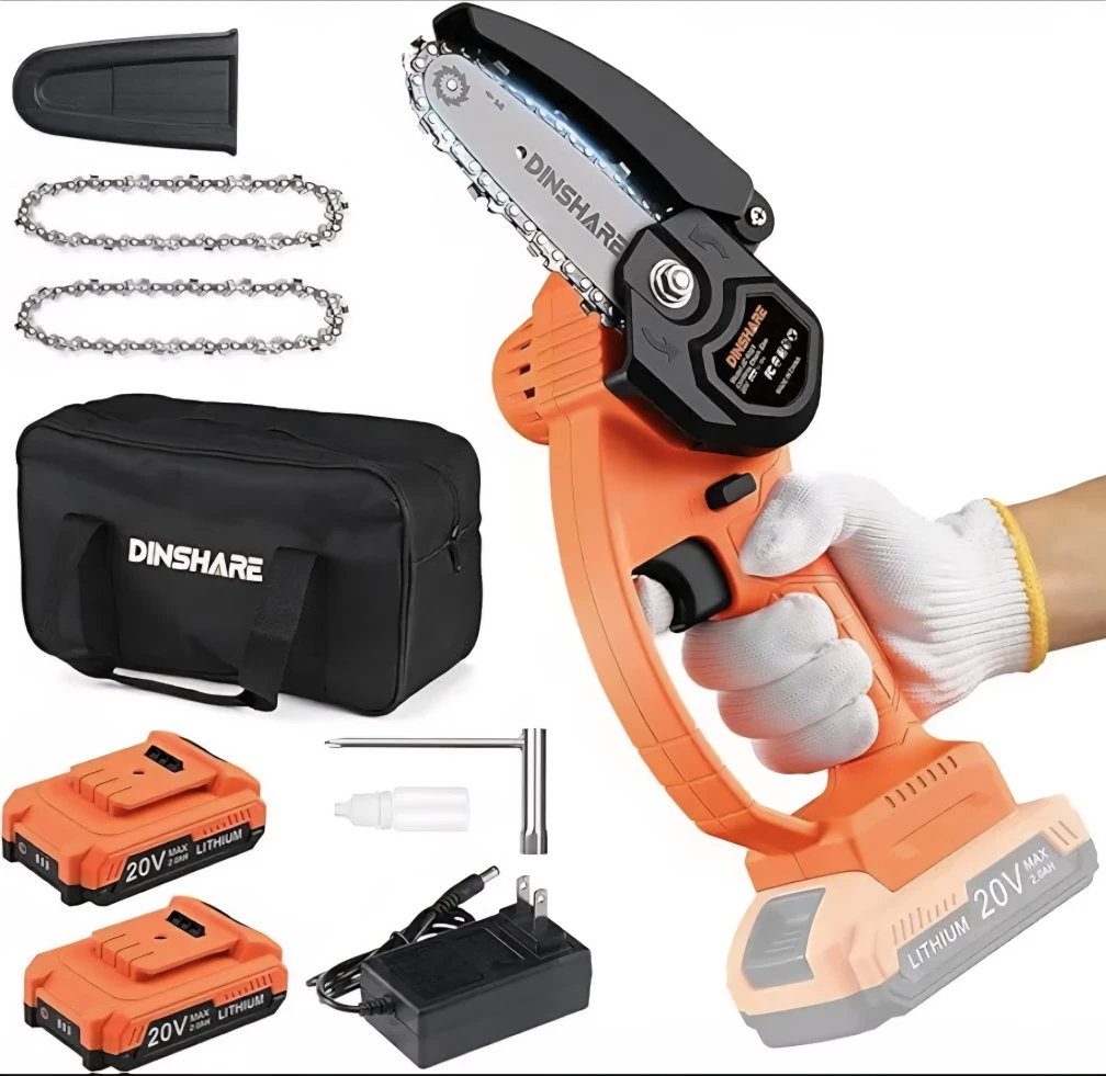 DINSHARE Mini Chainsaw - Cordless Electric Pruning Saw