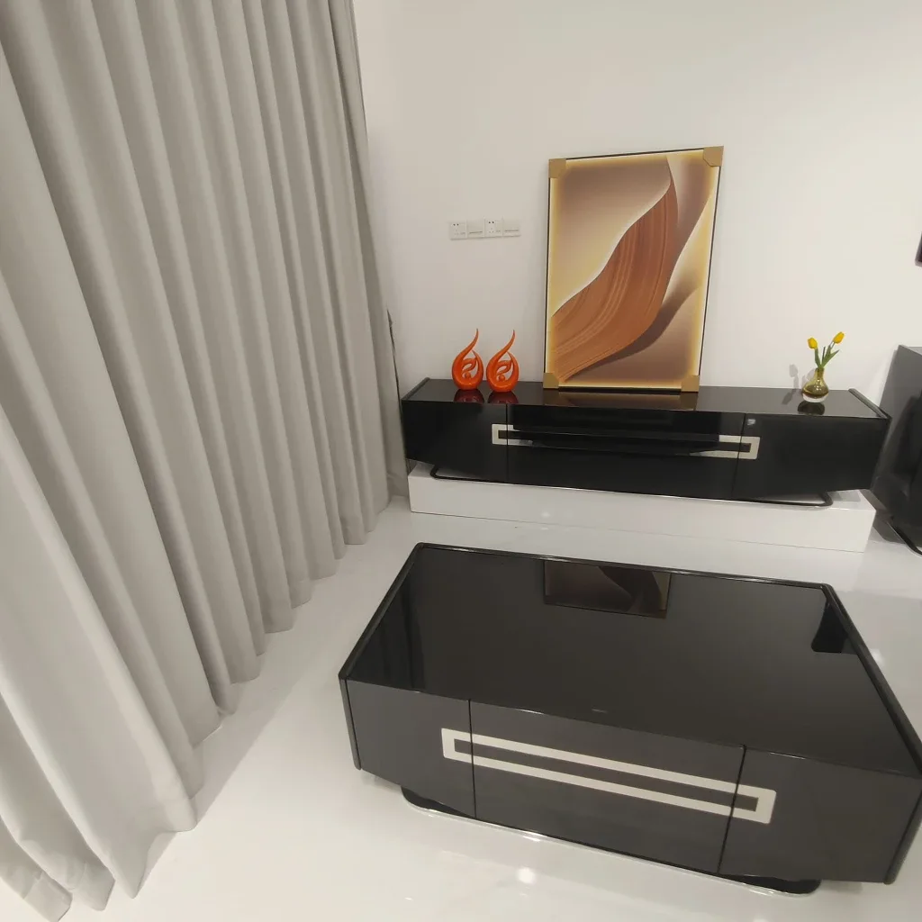 Black TV Stand & Coffee Table Set