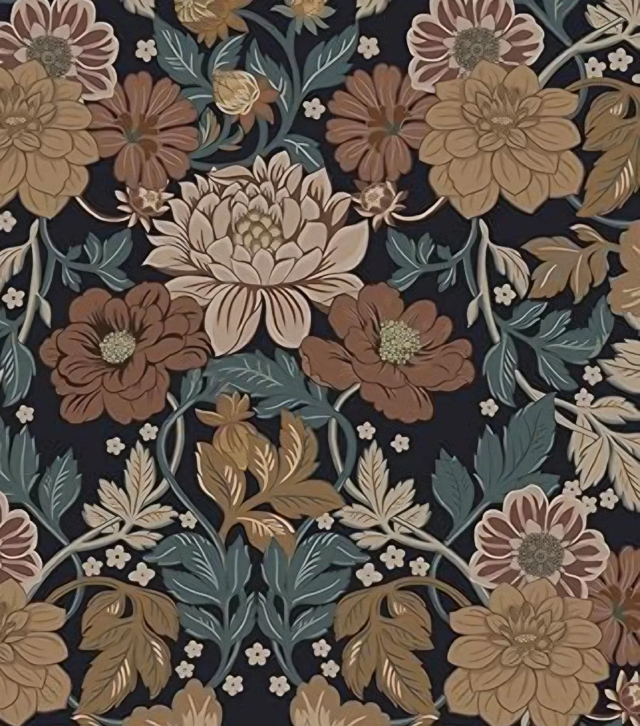 Peel and Stick Floral Vinyl Wallpaper 17.5"×78.7" image indicator(2)