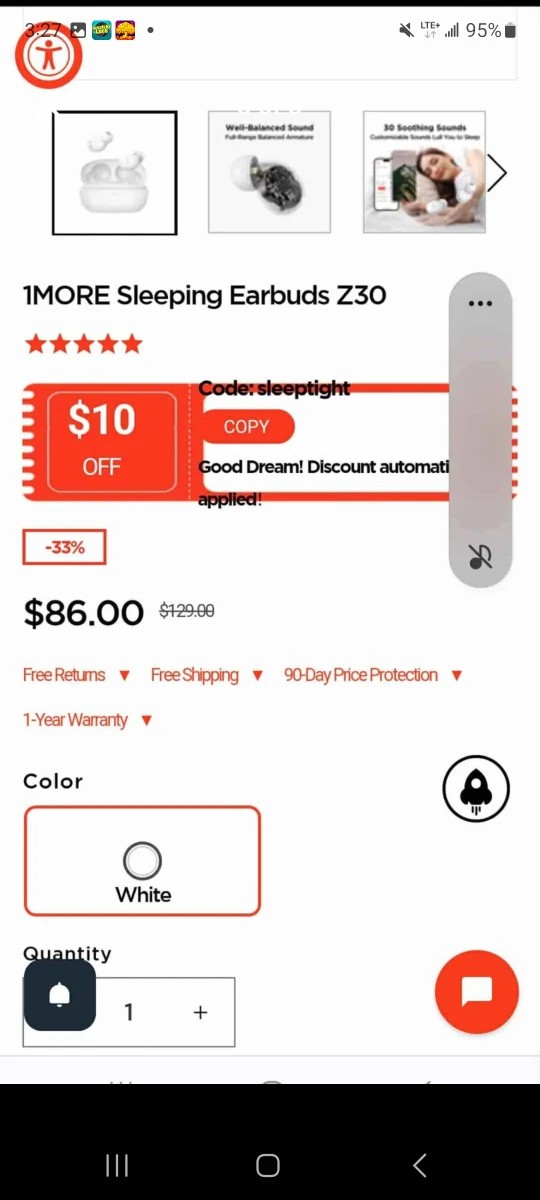 1MORE Sleepbuds Z30 White - New in Box! - photo 3