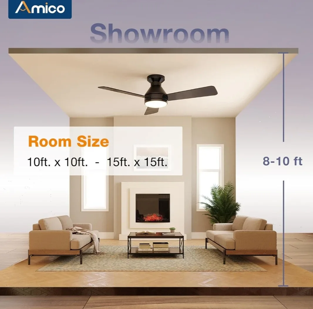 Amico Ceiling Fan - Room Size 10ft x 10ft