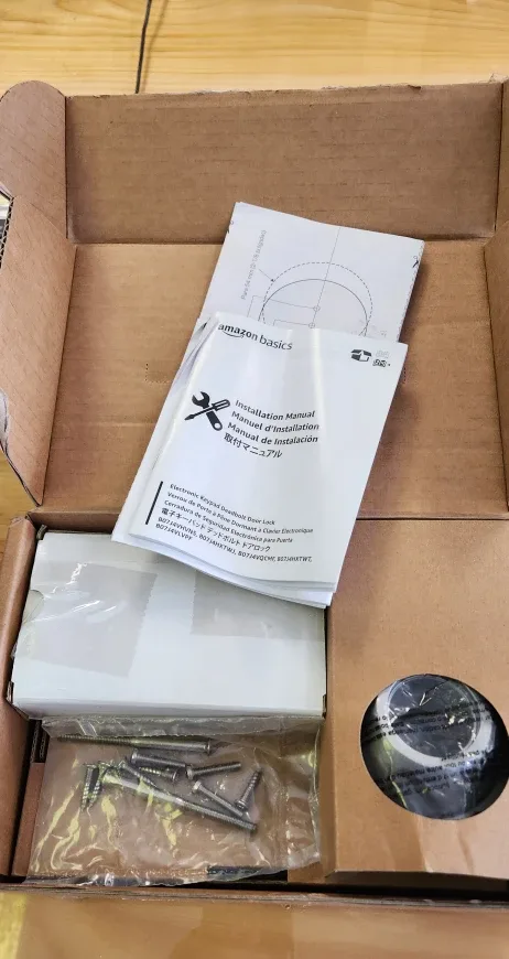 Amazon Basics Electronic Keypad Deadbolt Lock - Satin Nickel image indicator(4)