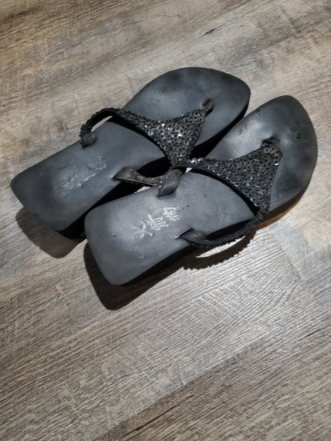 Black Flip Flops size 7.5