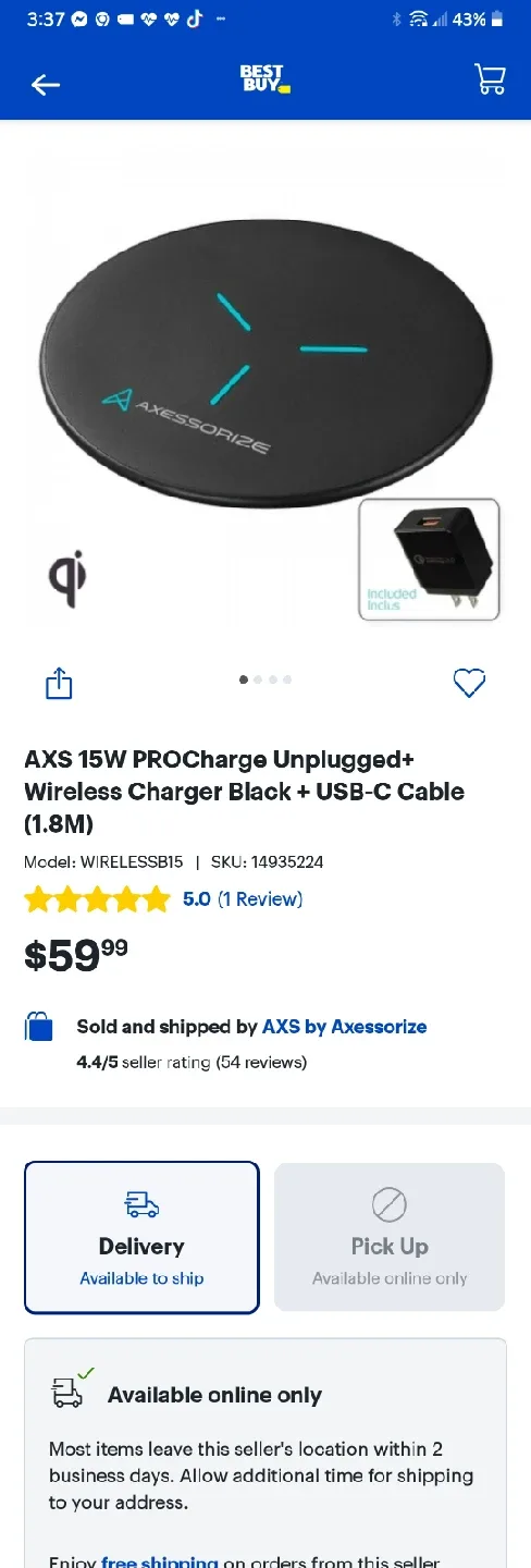 WIRELESS CHARGER Axessorize 15W PROCharge image indicator(3)