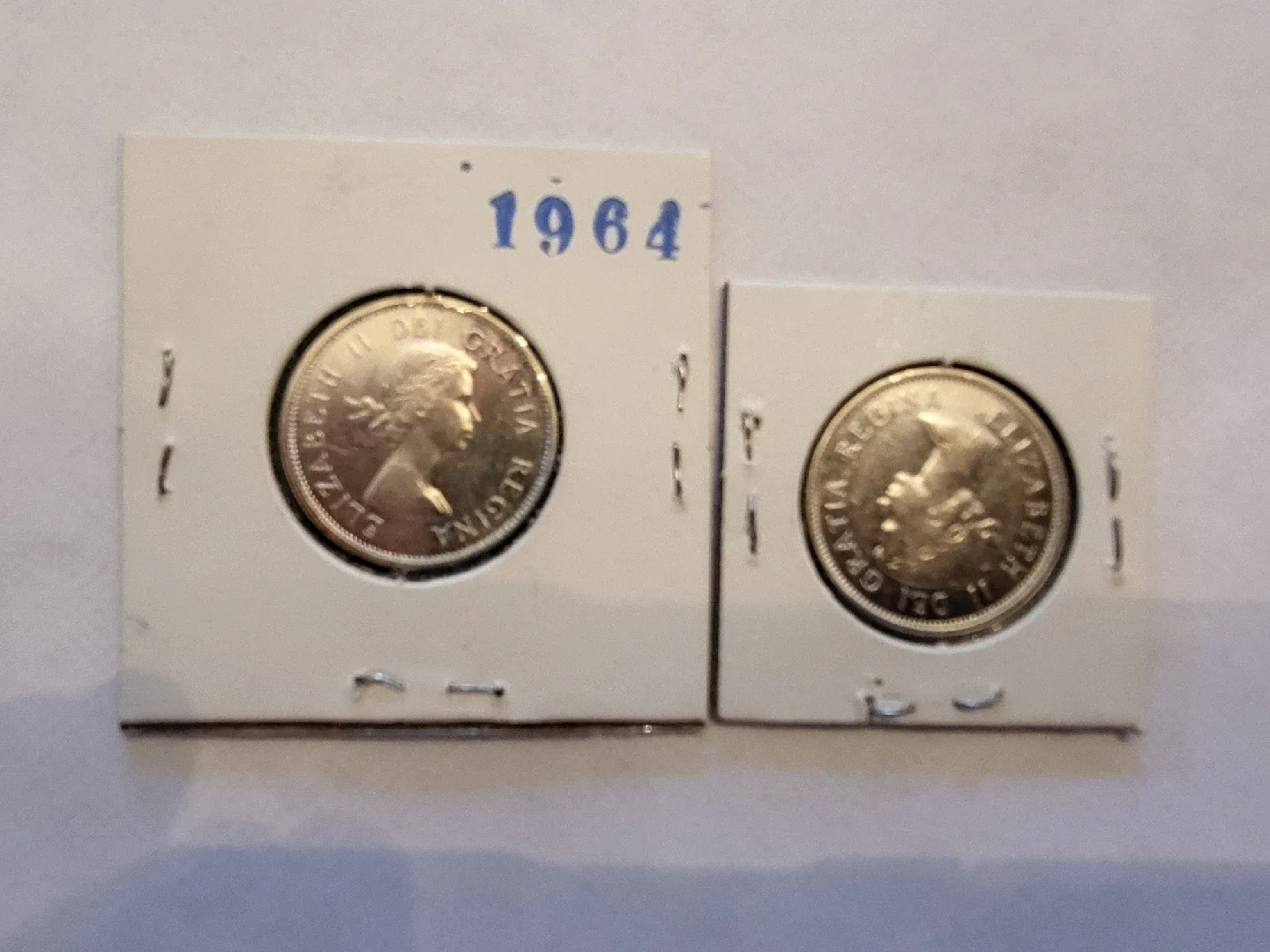 1964 & 1962 Vintage Canadian Quarter image indicator(2)
