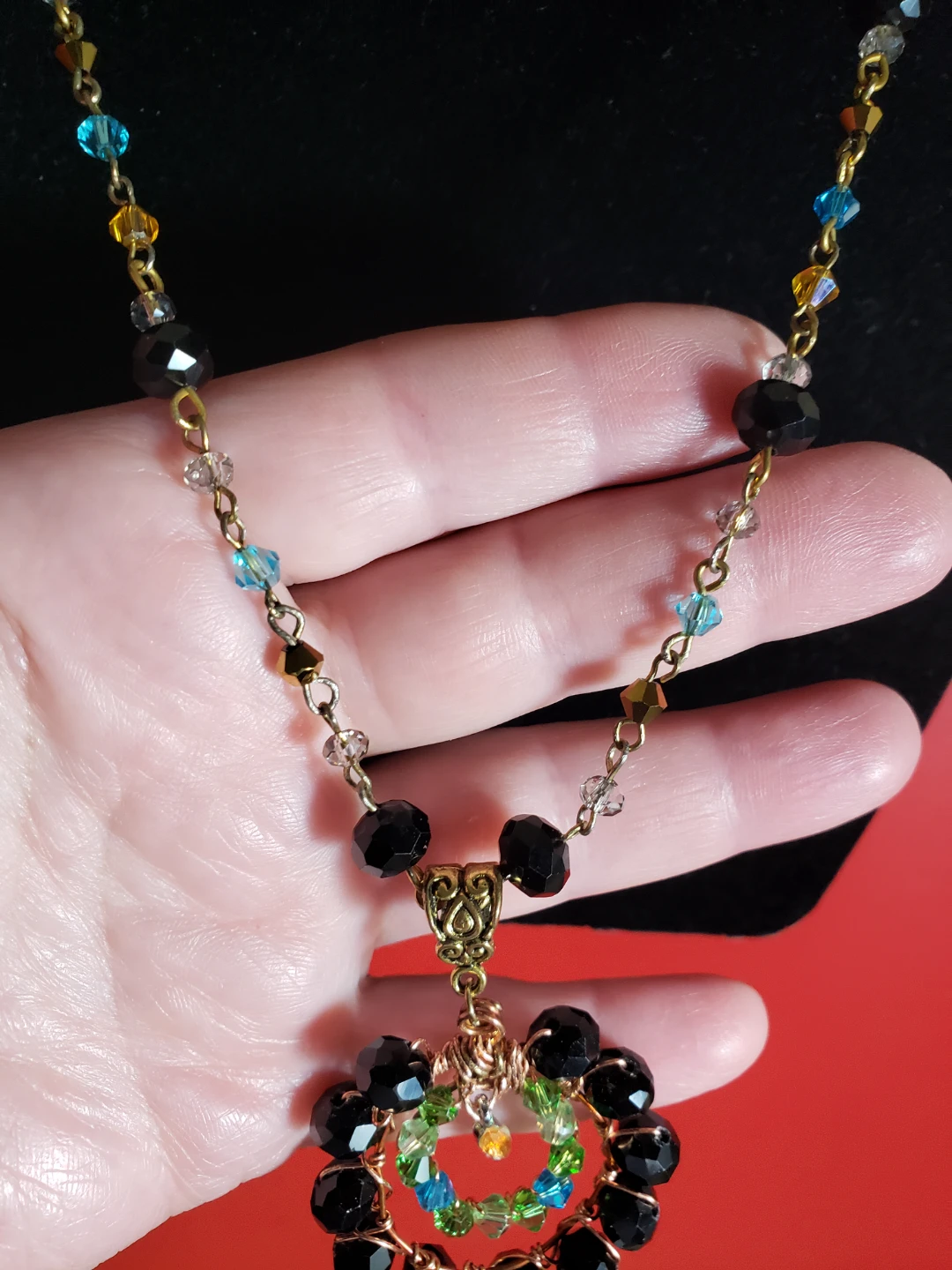 new Handmade Beaded Necklace and Earring Set - photo 5