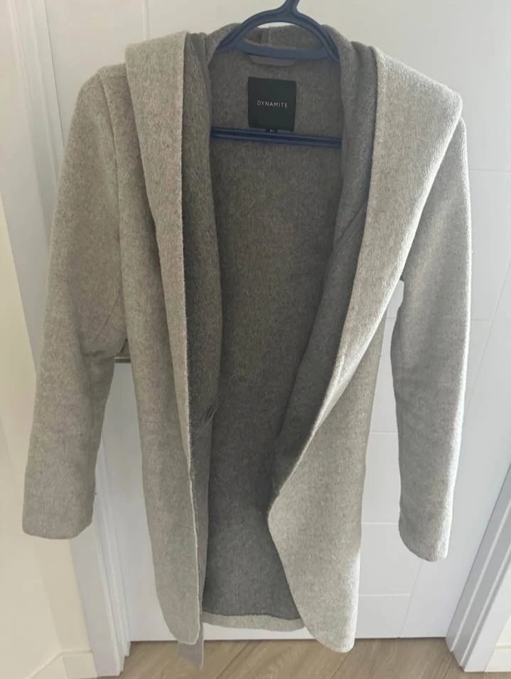 Dynamite Grey Hooded Coat - Size P/S - photo 2