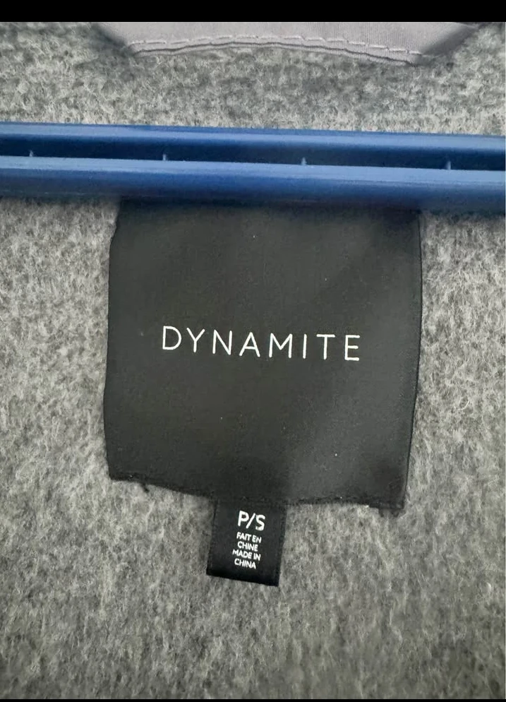 Dynamite Grey Hooded Coat - Size P/S - photo 3