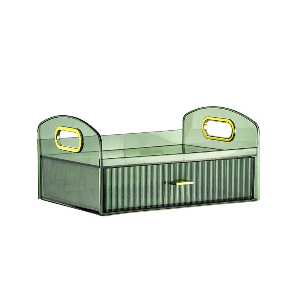 Acrylic Makeup Organizer with Drawer - Green image indicator(2)