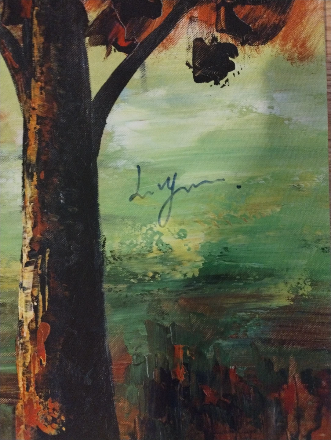 Modern Romantic Landscape Canvas – 20"x40" – Like New - photo 3