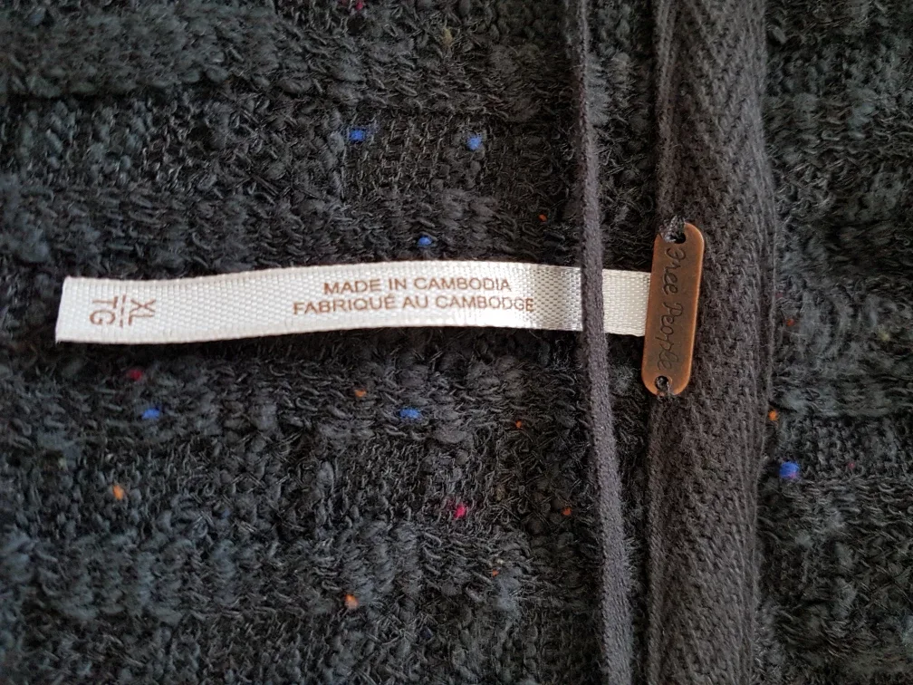 Free People Grey Hoodie, XL image indicator(2)