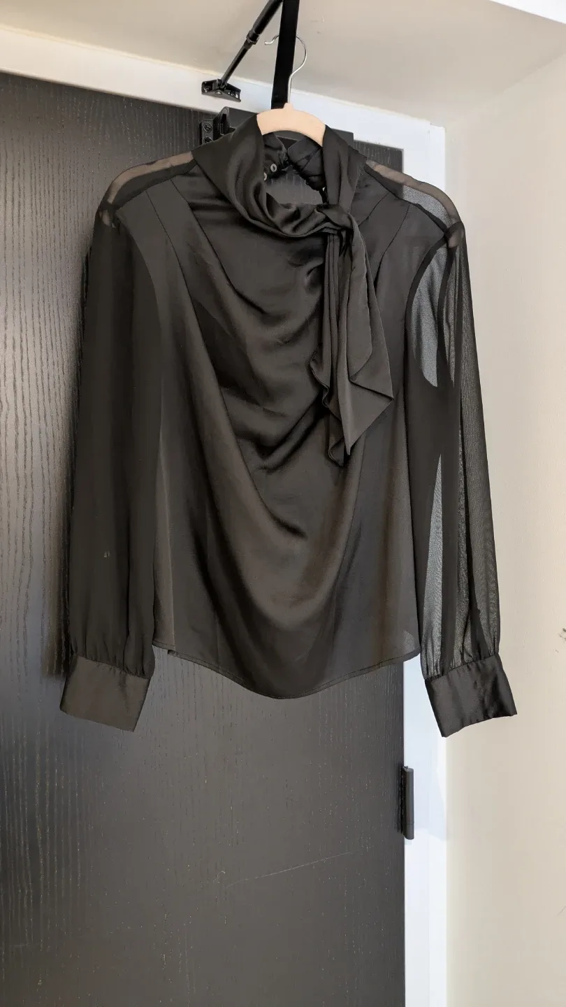 Zara Black Blouse - Size L fits M