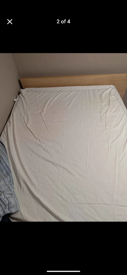 Bed Frame, king mattress, and Nightstand image indicator(2)