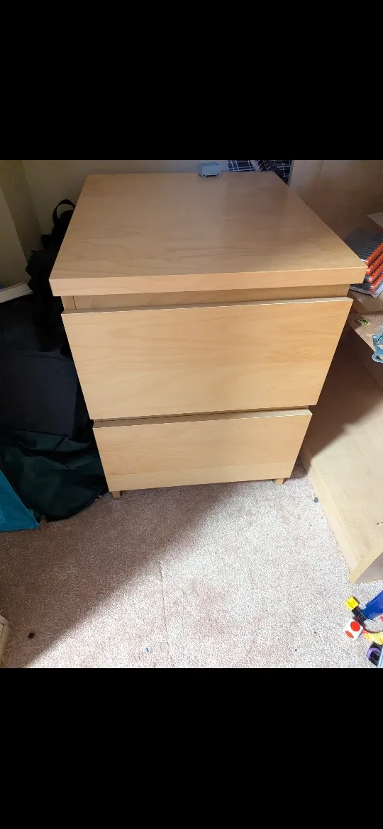 Bed Frame, king mattress, and Nightstand image indicator(3)